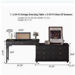 Elegant Makeup Table with Glass Top - Stylish Storage Solution for Your Beauty Essentials hmz-4947