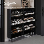 Stylish Shoe Cabinet with Woven Baskets - Organize Your Entryway in Style! hmz-4948