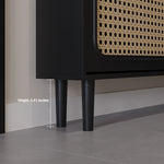 Stylish Shoe Cabinet with Woven Baskets - Organize Your Entryway in Style! hmz-4948
