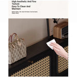 Stylish Shoe Cabinet with Woven Baskets - Organize Your Entryway in Style! hmz-4948