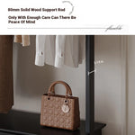 Chic Solid Wood Storage Rack with Hanging Rod and Drawer for Stylish Organization hmz-4949