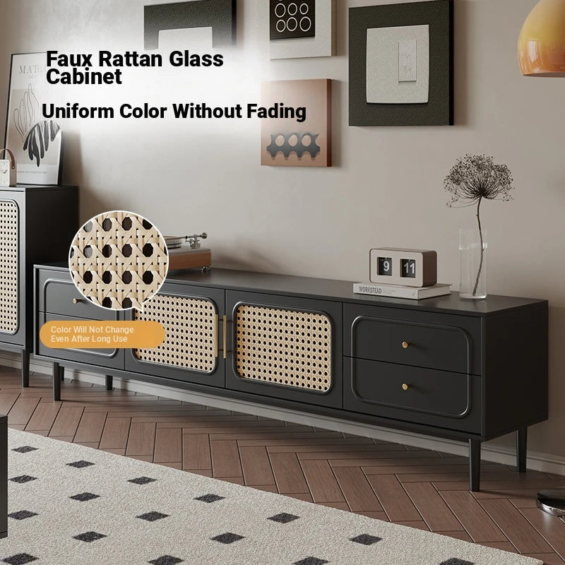 Stylish Solid Wood Tea Table with Tempered Glass Top - Perfect for Modern Living Rooms hmz-4950