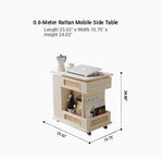 Stylish Tea Table with Storage and Rolling Wheels - Perfect for Modern Living Rooms hmz-4952