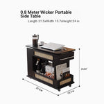Stylish Tea Table with Storage and Rolling Wheels - Perfect for Modern Living Rooms hmz-4952