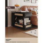 Stylish Tea Table with Storage and Rolling Wheels - Perfect for Modern Living Rooms hmz-4952