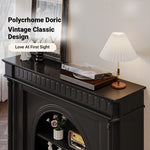 Elegant Black Cabinet with Stylish Shelves – Modern Home Storage Solution hmz-4953
