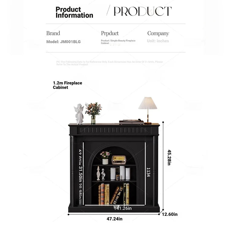 Elegant Black Cabinet with Stylish Shelves – Modern Home Storage Solution hmz-4953
