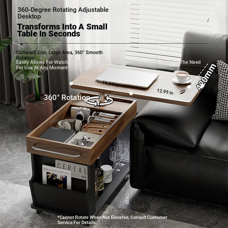 Stylish Modern Tea Table with Tempered Glass Top and Storage - Perfect for Living Room Decor hmz-4954