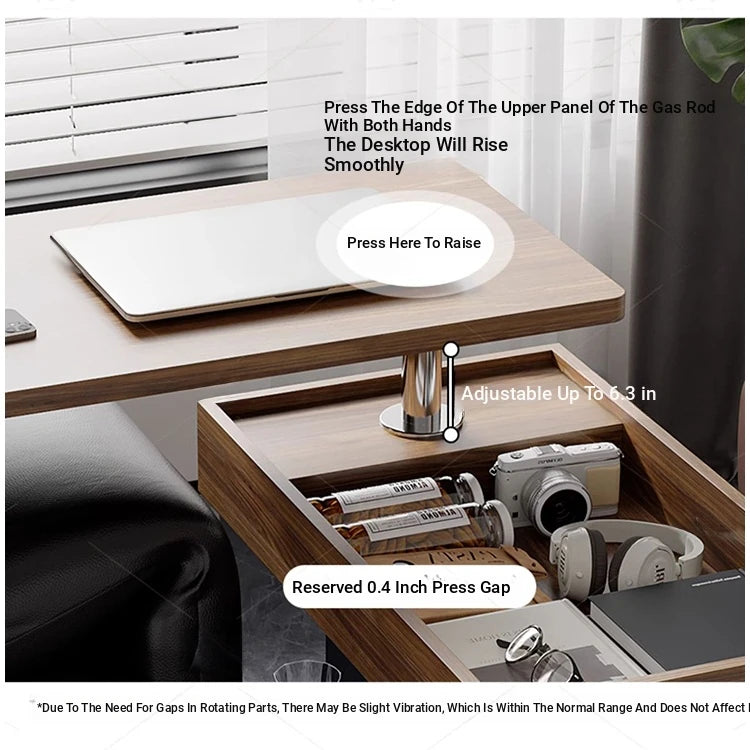 Stylish Modern Tea Table with Tempered Glass Top and Storage - Perfect for Living Room Decor hmz-4954