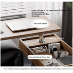 Stylish Modern Tea Table with Tempered Glass Top and Storage - Perfect for Living Room Decor hmz-4954