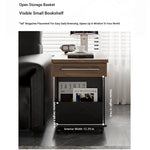 Stylish Modern Tea Table with Tempered Glass Top and Storage - Perfect for Living Room Decor hmz-4954