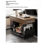 Stylish Modern Tea Table with Tempered Glass Top and Storage - Perfect for Living Room Decor hmz-4954