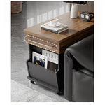 Stylish Modern Tea Table with Tempered Glass Top and Storage - Perfect for Living Room Decor hmz-4954