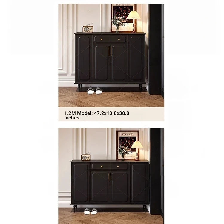Stylish Black Cabinet with Gold Accents - Ideal Storage Solution for Modern Interiors hmz-4955