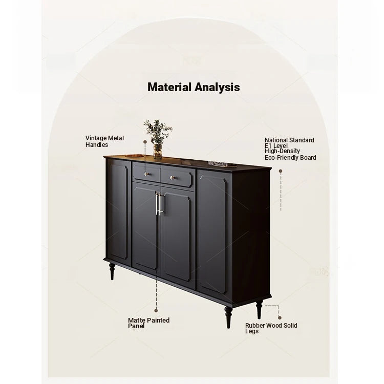 Stylish Black Cabinet with Gold Accents - Ideal Storage Solution for Modern Interiors hmz-4955