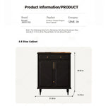 Stylish Black Cabinet with Gold Accents - Ideal Storage Solution for Modern Interiors hmz-4955