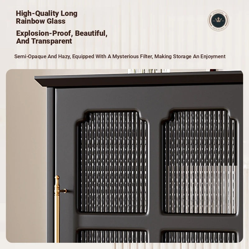Stylish Solid Wood Cabinet with Glass Doors – Elegant Storage Solution for Modern Homes hmz-4956