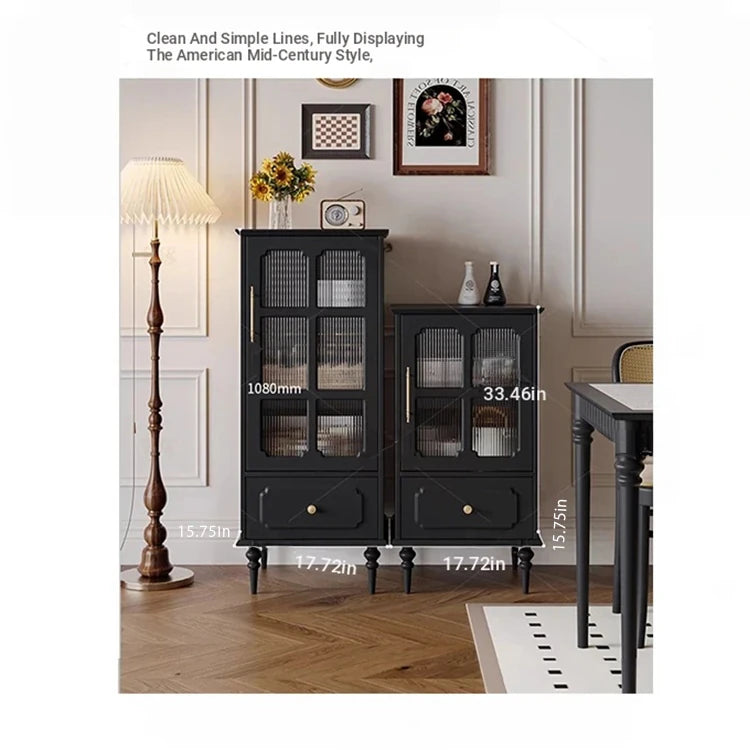 Stylish Solid Wood Cabinet with Glass Doors – Elegant Storage Solution for Modern Homes hmz-4956