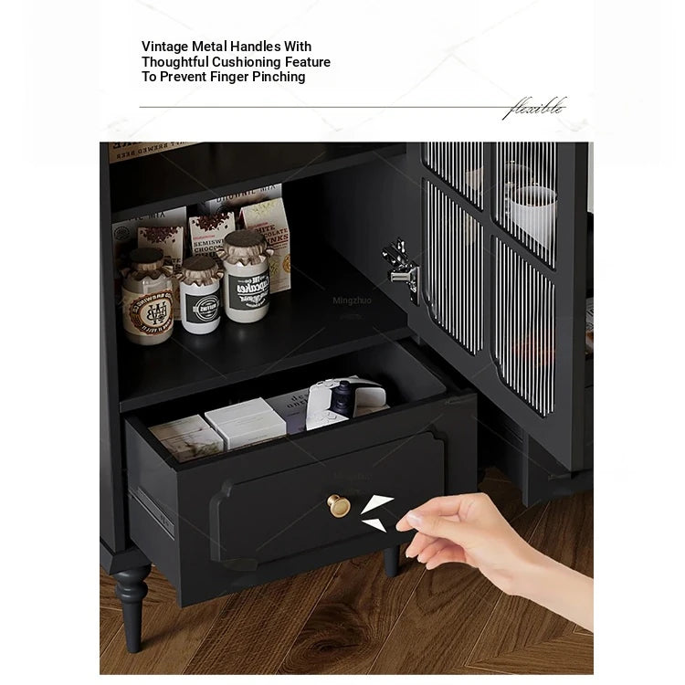 Stylish Solid Wood Cabinet with Glass Doors – Elegant Storage Solution for Modern Homes hmz-4956