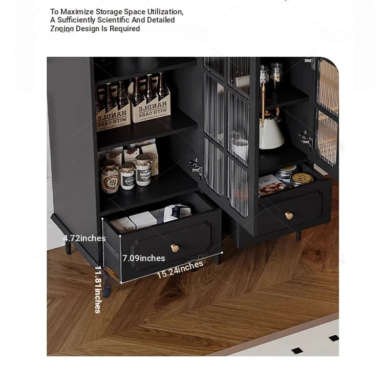 Stylish Solid Wood Cabinet with Glass Doors – Elegant Storage Solution for Modern Homes hmz-4956