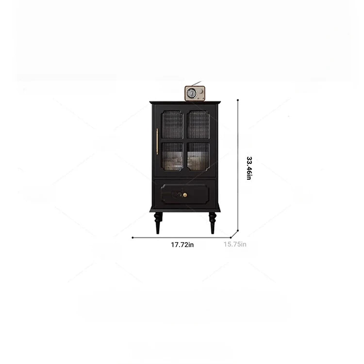 Stylish Solid Wood Cabinet with Glass Doors – Elegant Storage Solution for Modern Homes hmz-4956
