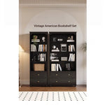 Elegant Solid Wood Cabinet with Shelves and Drawers - Perfect for Home and Office Storage hmz-4958