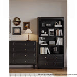 Elegant Solid Wood Cabinet with Shelves and Drawers - Perfect for Home and Office Storage hmz-4958