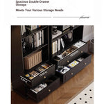 Elegant Solid Wood Cabinet with Shelves and Drawers - Perfect for Home and Office Storage hmz-4958