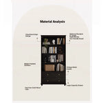 Elegant Solid Wood Cabinet with Shelves and Drawers - Perfect for Home and Office Storage hmz-4958