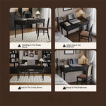 Stylish Solid Wood Desk with Drawer - Elegant Home Office Furniture hmz-4959