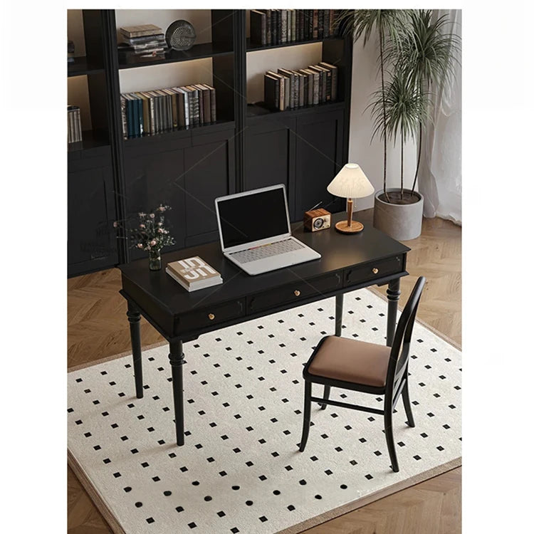 Stylish Solid Wood Desk with Drawer - Elegant Home Office Furniture hmz-4959