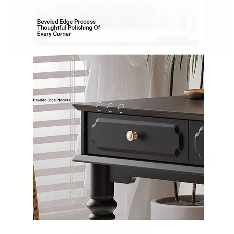 Stylish Solid Wood Desk with Drawer - Elegant Home Office Furniture hmz-4959