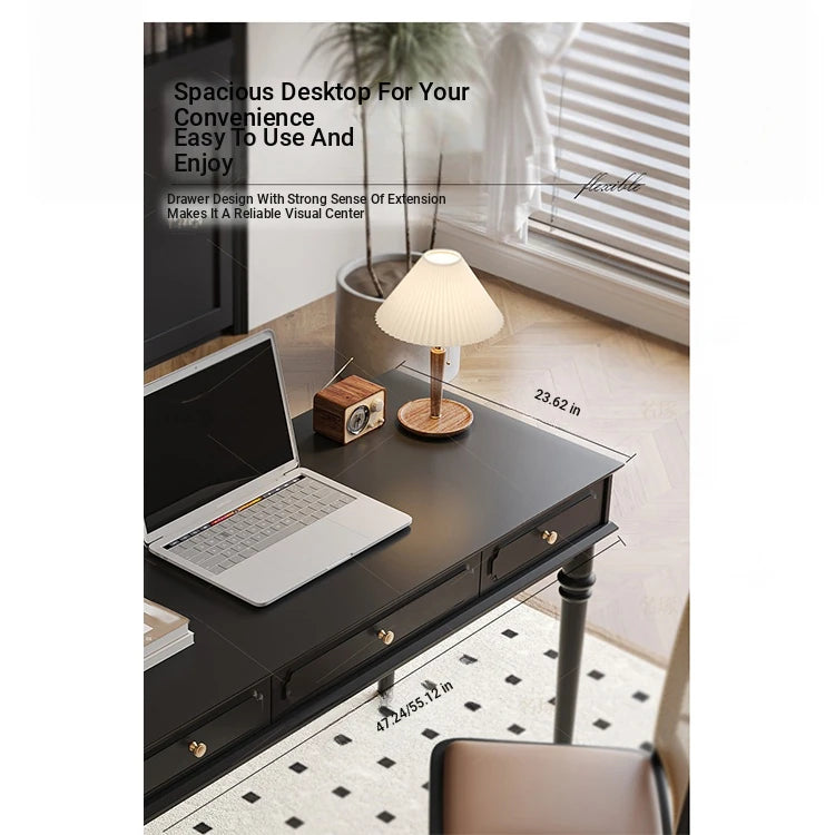 Stylish Solid Wood Desk with Drawer - Elegant Home Office Furniture hmz-4959