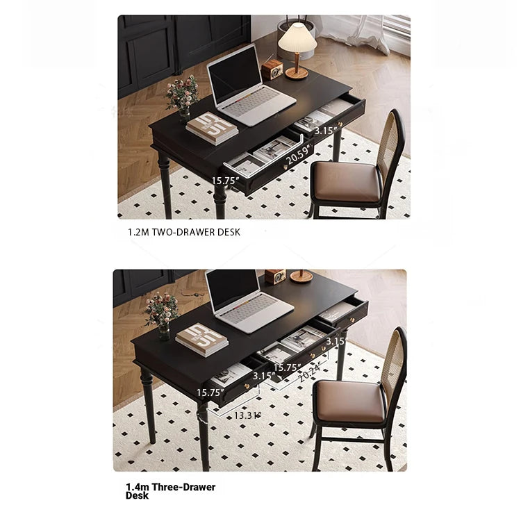 Stylish Solid Wood Desk with Drawer - Elegant Home Office Furniture hmz-4959