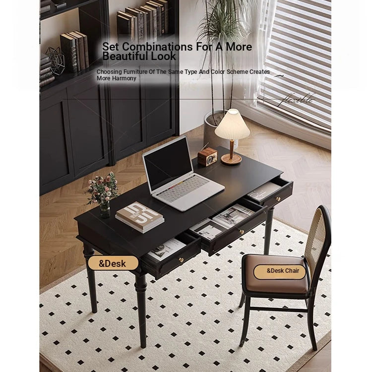 Stylish Solid Wood Desk with Drawer - Elegant Home Office Furniture hmz-4959