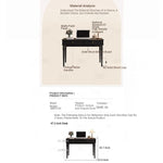 Stylish Solid Wood Desk with Drawer - Elegant Home Office Furniture hmz-4959
