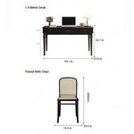 Stylish Solid Wood Desk with Drawer - Elegant Home Office Furniture hmz-4959