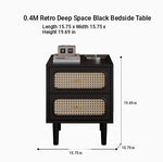 Stylish Solid Wood Bedside Cupboard with Tempered Glass Top – Elegant Two-Drawer Nightstand for Modern Bedrooms hmz-4961