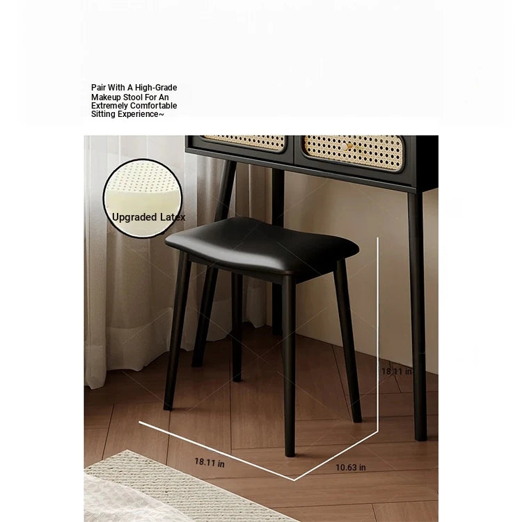 Stylish Solid Wood Bedside Cupboard with Tempered Glass Top – Elegant Two-Drawer Nightstand for Modern Bedrooms hmz-4961