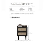 Stylish Solid Wood Bedside Cupboard with Tempered Glass Top – Elegant Two-Drawer Nightstand for Modern Bedrooms hmz-4961