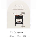 Chic Black Tea Table with Storage Drawer | Stylish Side Table for Living Room Decor hmz-4963
