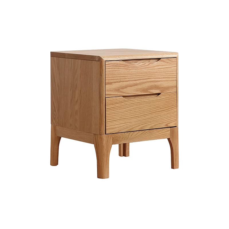 Elegant Oak Wood Bedside Cupboard - Natural Finish for Stylish Bedrooms hmzj-799