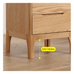 Elegant Oak Wood Bedside Cupboard - Natural Finish for Stylish Bedrooms hmzj-799