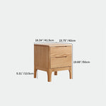 Elegant Oak Wood Bedside Cupboard - Natural Finish for Stylish Bedrooms hmzj-799