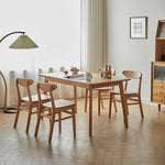 Stunning Red Oak Table in Natural Wood Finish – Perfect for Modern Homes hmzj-804