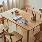 Stunning Red Oak Table in Natural Wood Finish – Perfect for Modern Homes hmzj-804