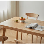 Stunning Red Oak Table in Natural Wood Finish – Perfect for Modern Homes hmzj-804