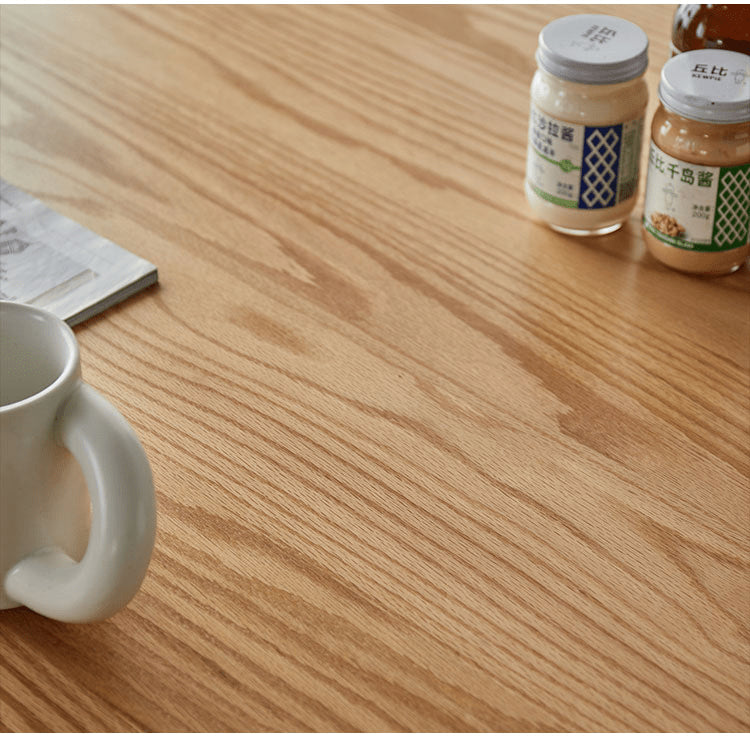 Stunning Red Oak Table in Natural Wood Finish – Perfect for Modern Homes hmzj-804