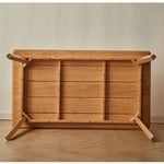 Stunning Red Oak Table in Natural Wood Finish – Perfect for Modern Homes hmzj-804