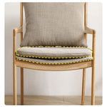 Elegant Light Brown Oak Wood Chair with Cotton & Linen Upholstery and Foam Padding hmzj-807